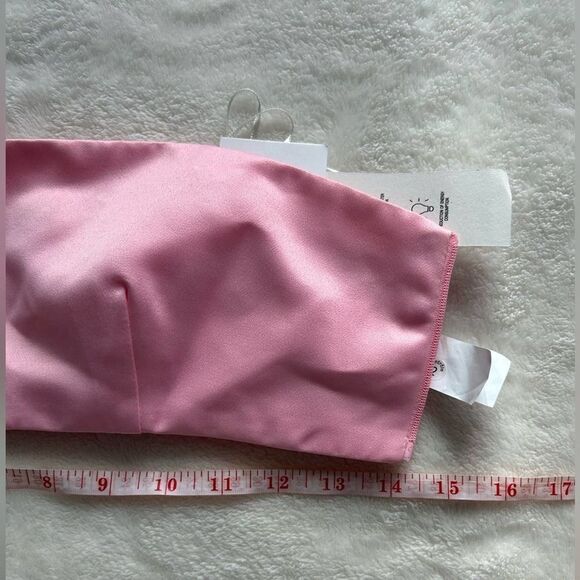 Zara NWT Cropped Bandeau Top Pink Size M Limited Edition Bloggers Fav - Picture 10 of 10